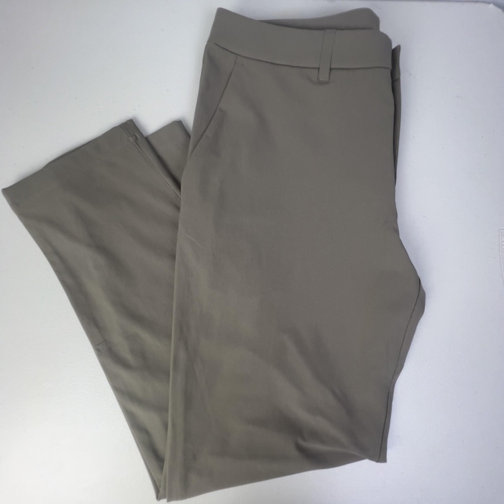 Lululemon‎ Pants Mens 35x30 Beige Chino Flat Front Slim Straight Stretch Casual